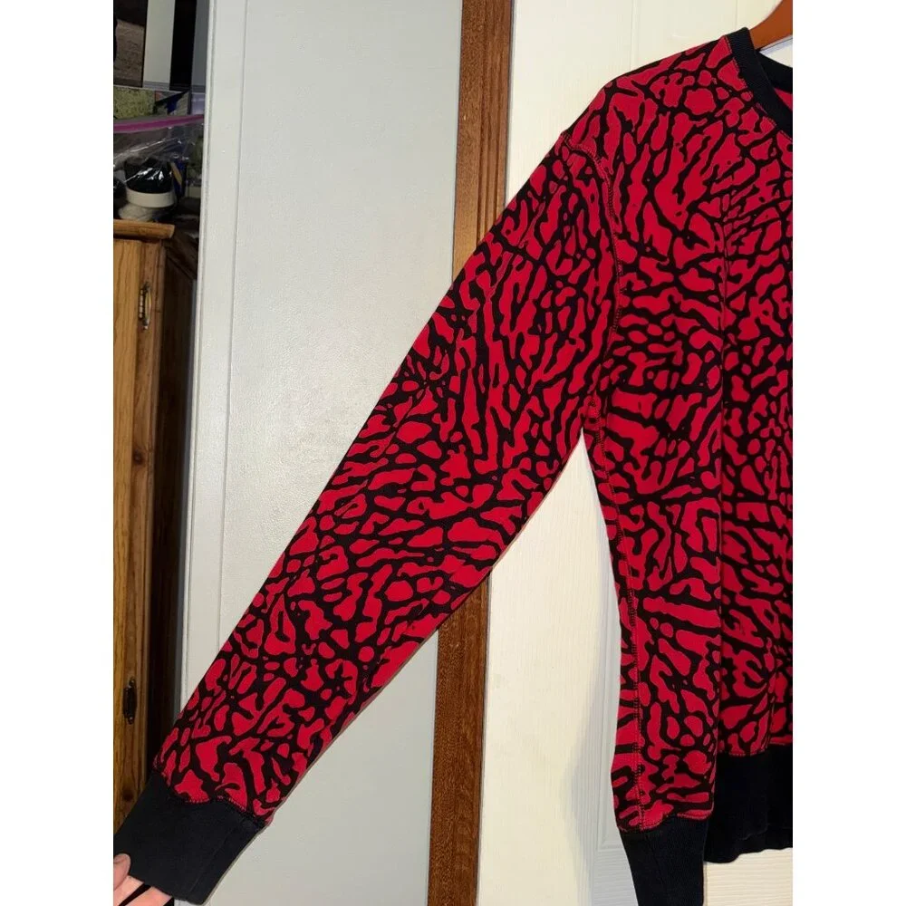 Vintage 90's Nike Air Jordan Prime Flight Elephant Print Sweatshirt Sz Large‎